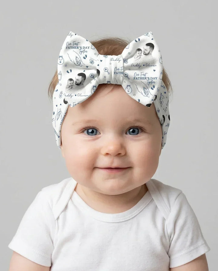 Custom Photo Our First Father's Day Together Headband