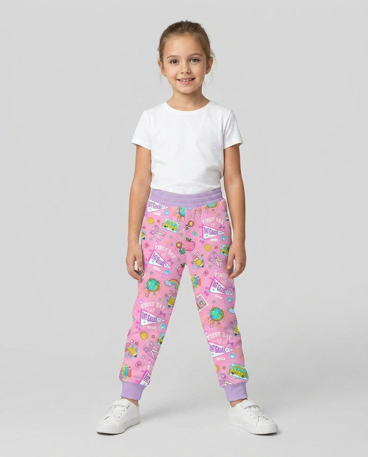 Custom Grade Girls School First Day Bamboo Jogger