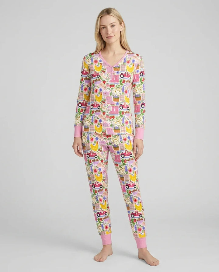 Farm Life Mommy & Me Matching Custom Bamboo Women Pajama Set