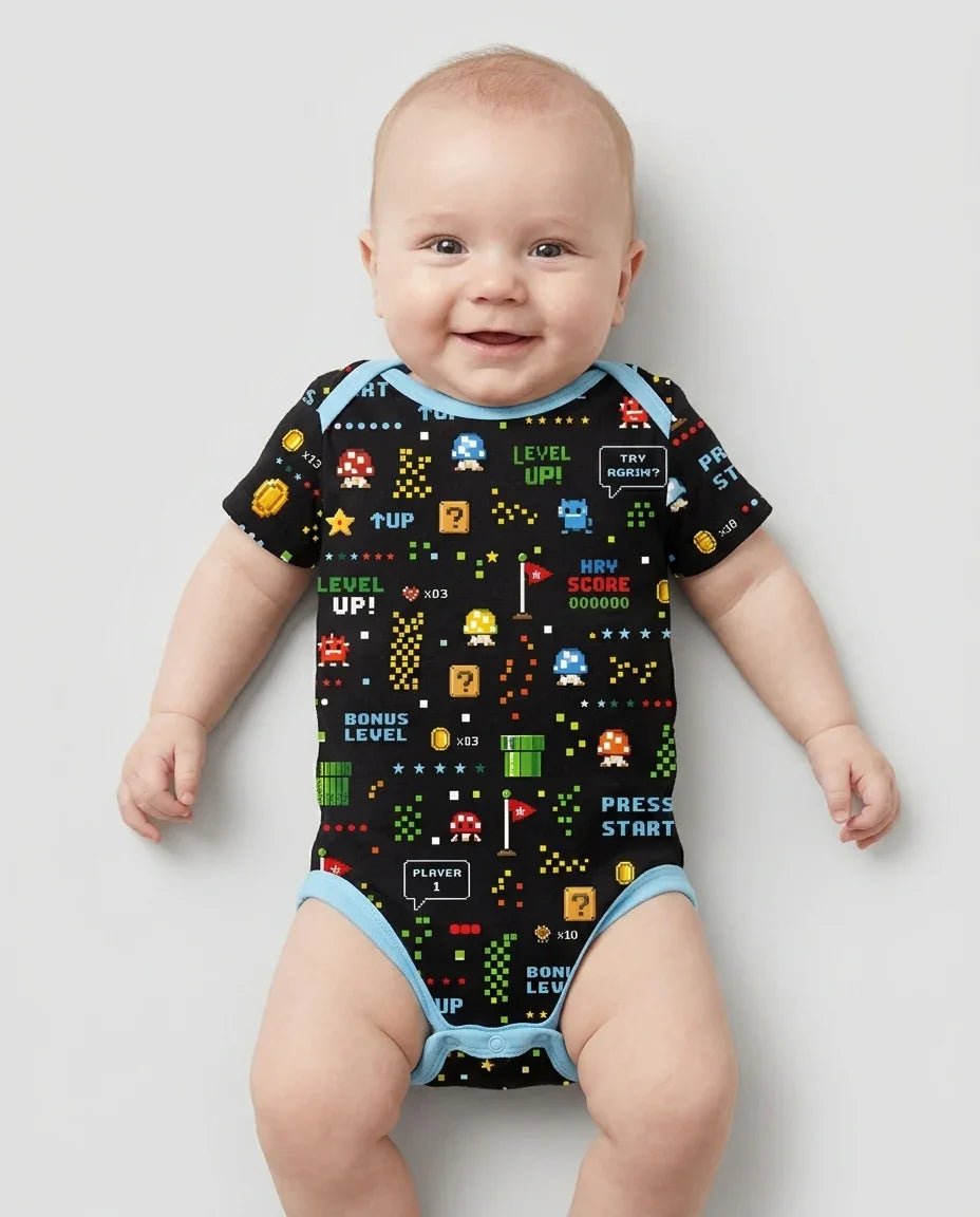 Traje de bambú a juego para amantes de los juegos de píxeles