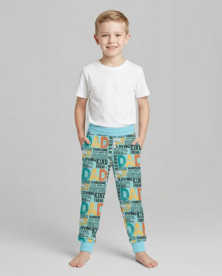 Dad Word Collage Bamboo Jogger
