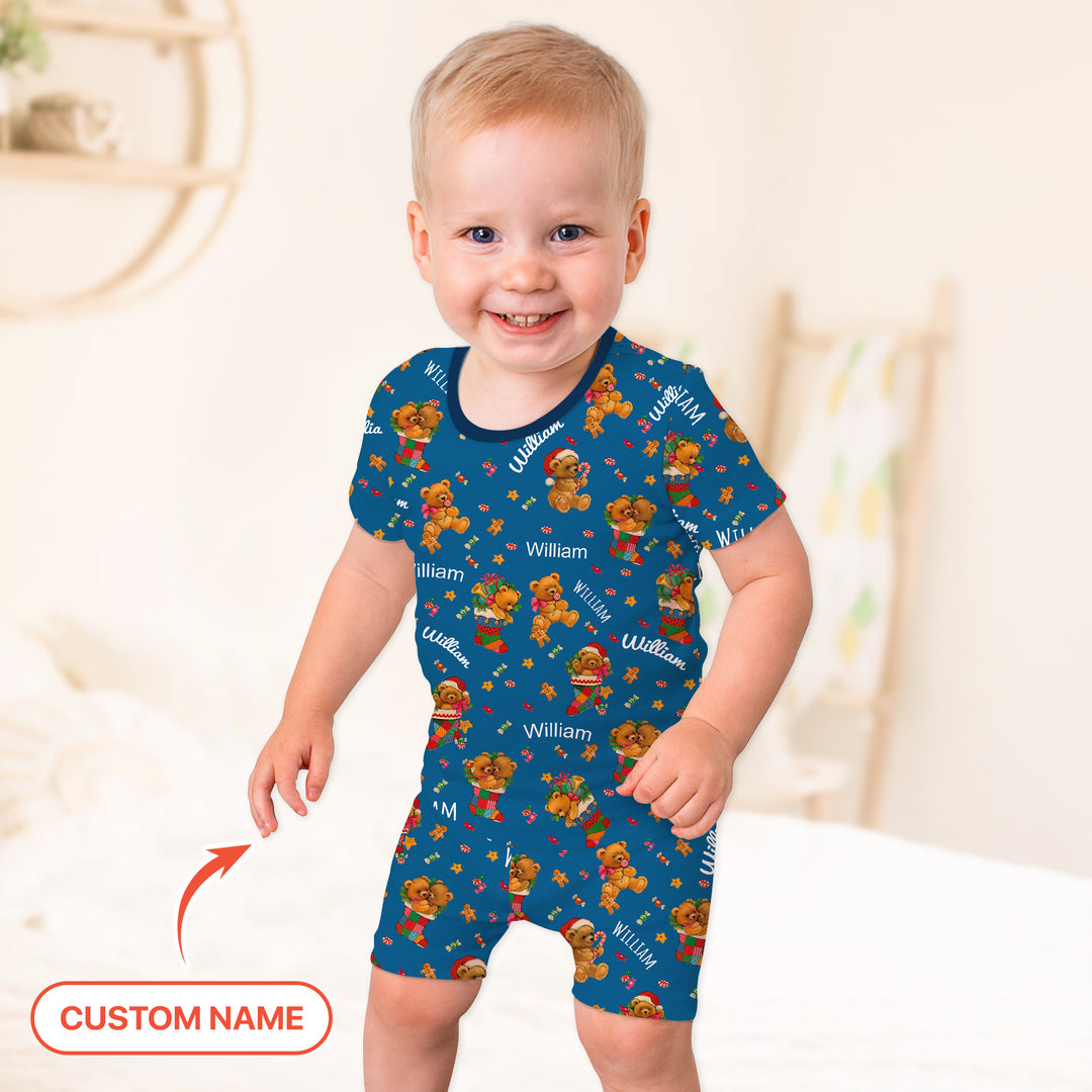 Zweiteiliges Pyjama-Set mit kurzen Ärmeln und Shorts im Sommer-Design