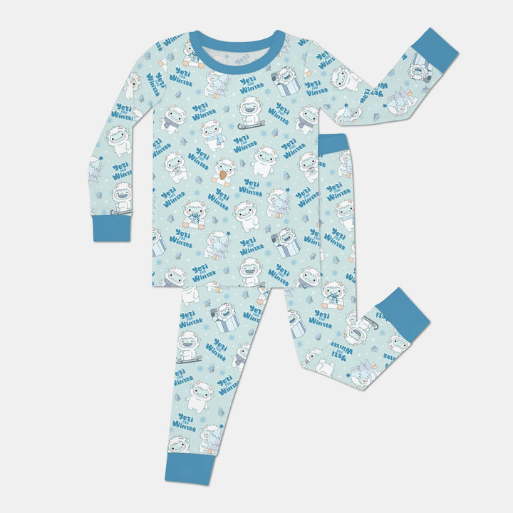Yeti for Winter Two Piece Long Sleeve Pajama Set