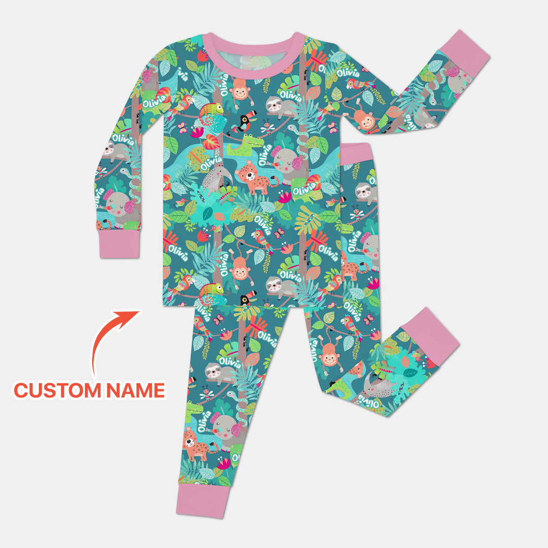 Jungle Buddy Adventure Two Piece Long Sleeve Pajama Set