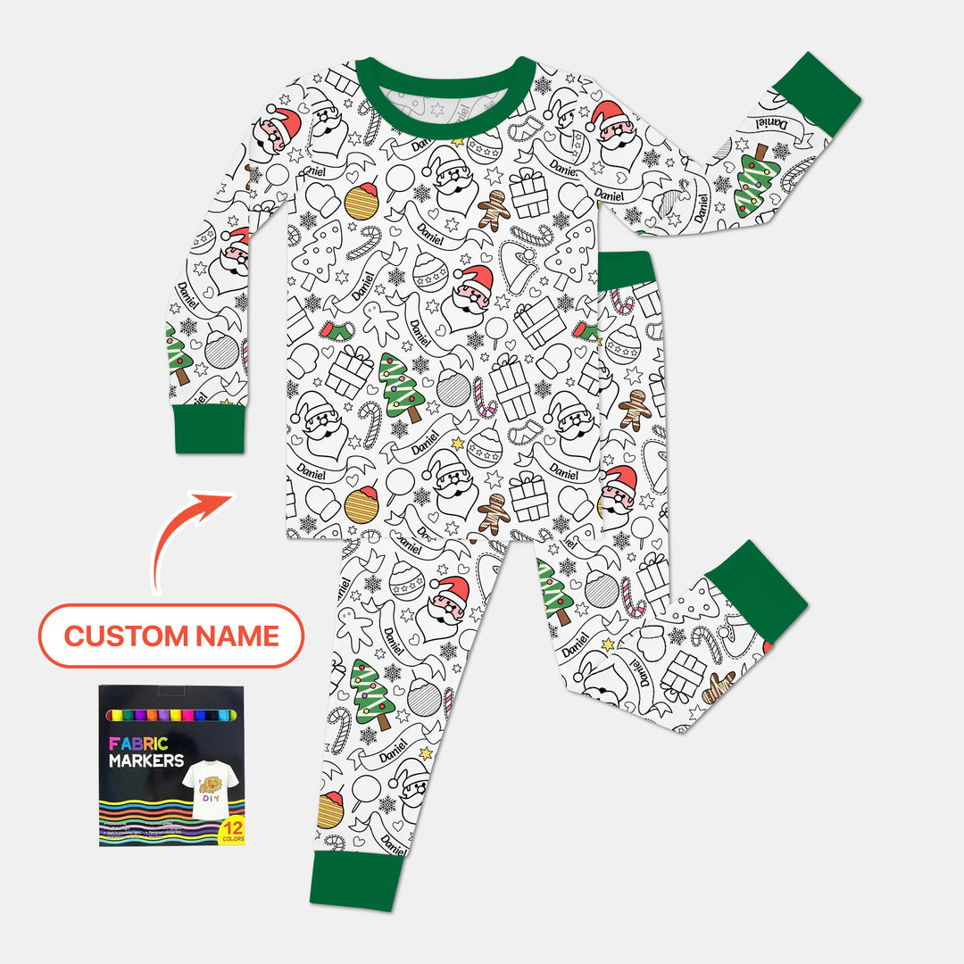 Zweiteiliges Langarm-Pyjama-Set mit Sommerfrüchten