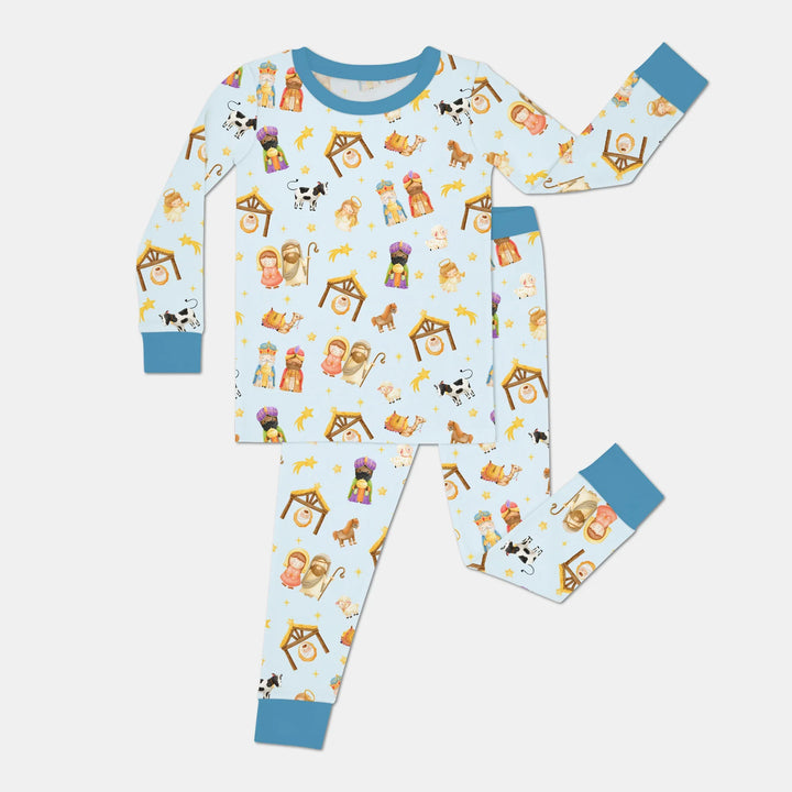 Away In A Manger Two Piece Long Sleeve Pajama Set