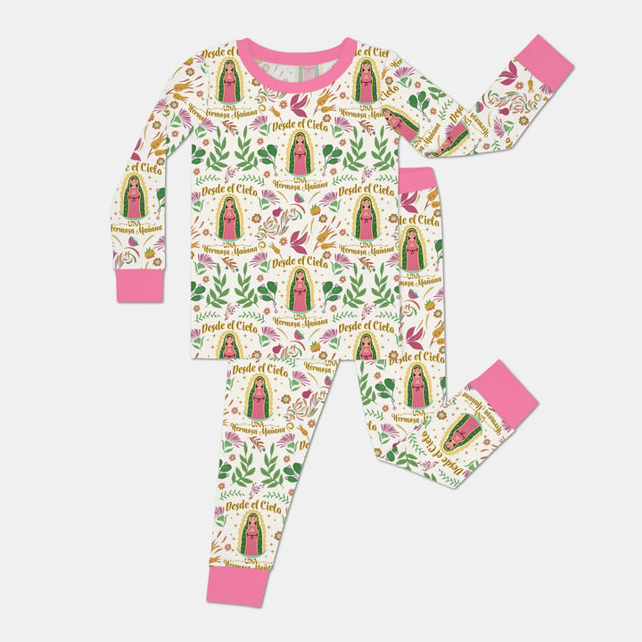 Our Lady of Guadalupe Virgin Mary Two Piece Long Sleeve Pajama Set