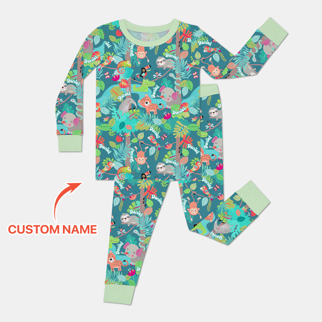 Jungle Buddy Adventure Two Piece Long Sleeve Pajama Set