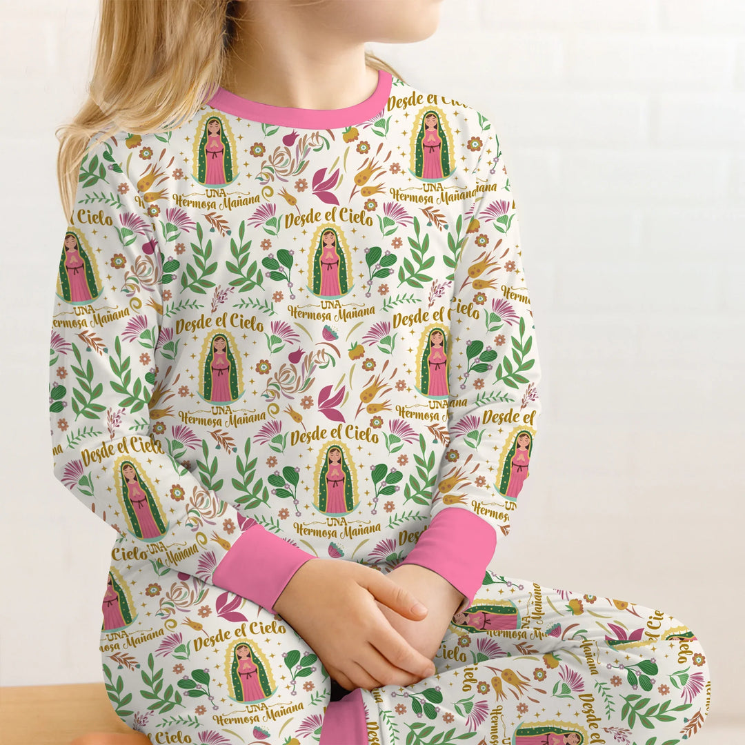 Our Lady of Guadalupe Virgin Mary Two Piece Long Sleeve Pajama Set
