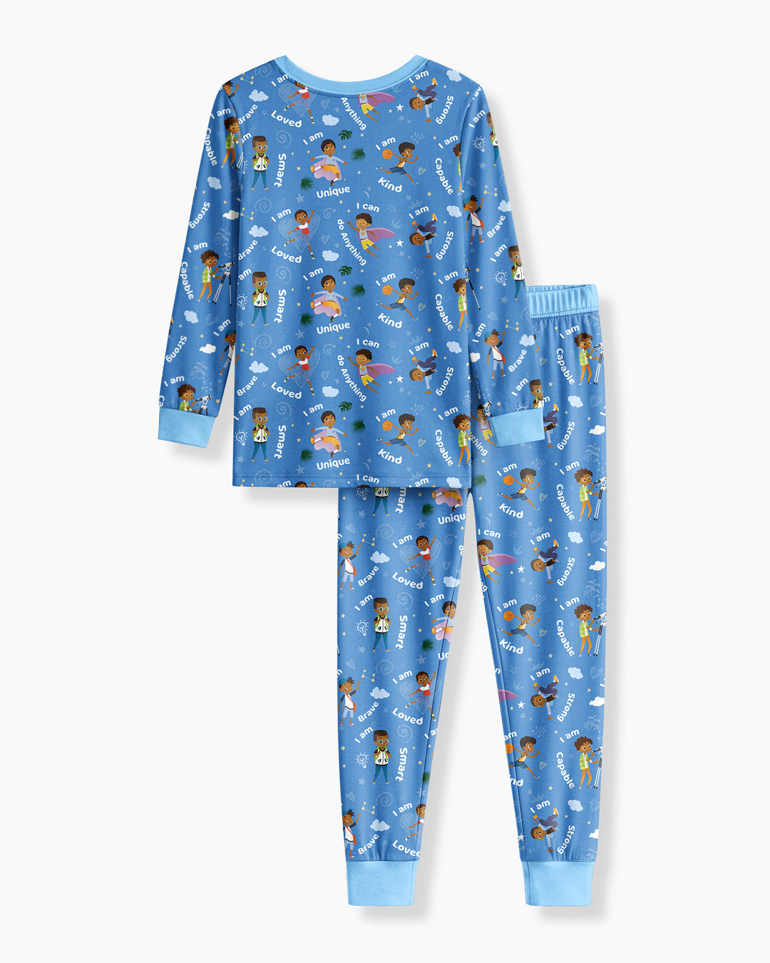 Black Boys I Am Smart Bamboo Two Piece Long Sleeve Pajama Set