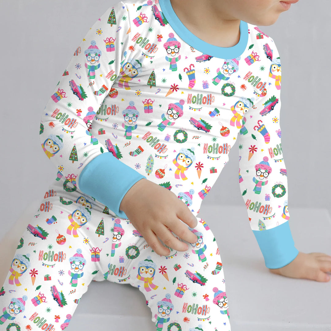 Bright Christmas Two Piece Long Sleeve Pajama Set