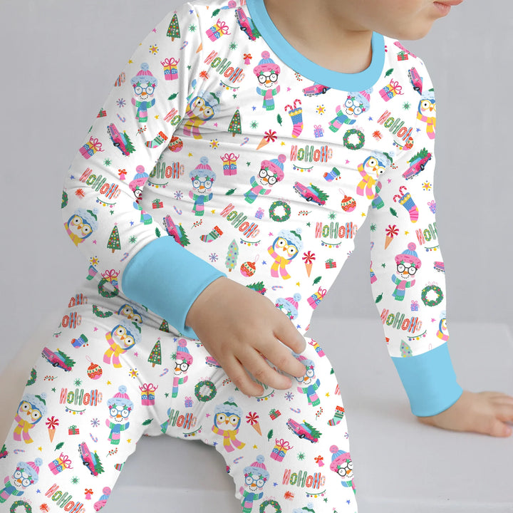 Bright Christmas Two Piece Long Sleeve Pajama Set