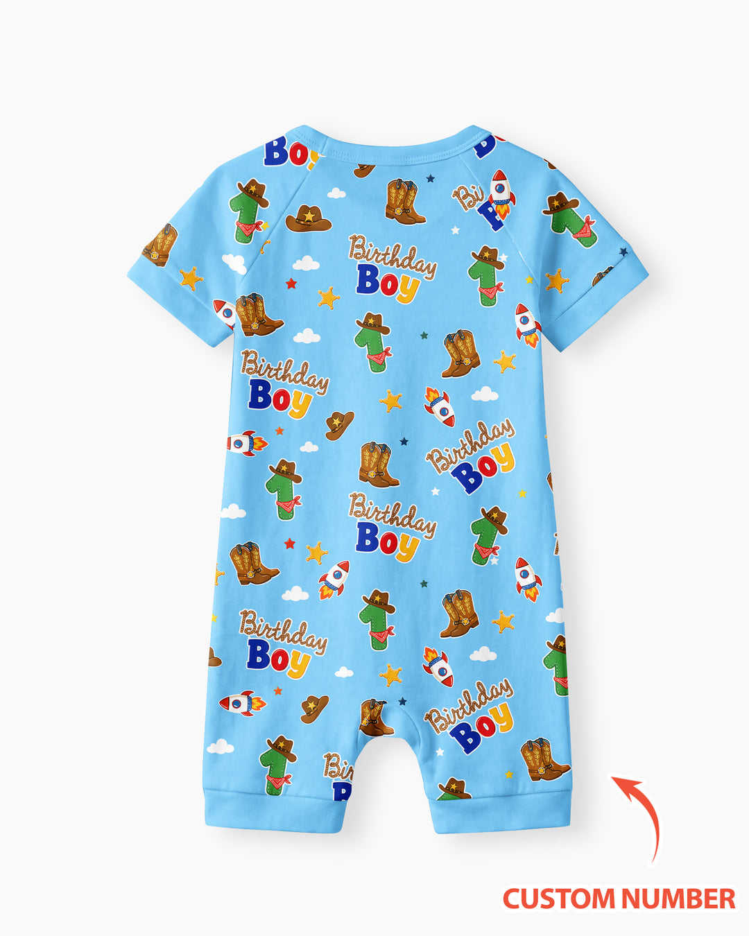 Plantilla PERSONALIZADA de Bambú Pijama Corto con Cremallera