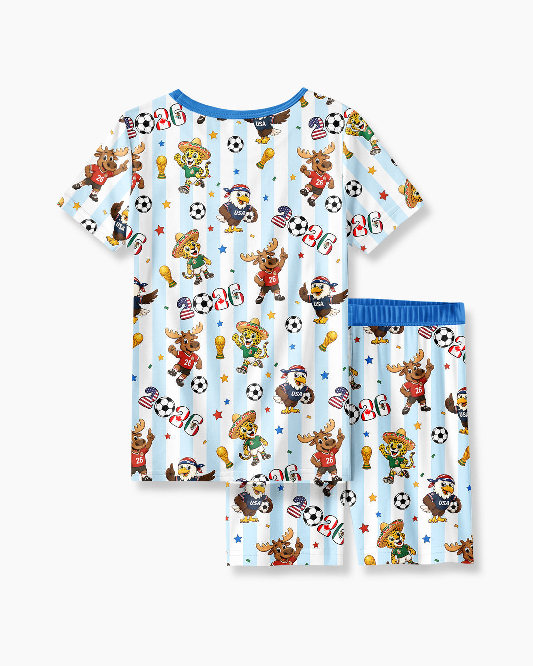 Conjunto de Pijama de Dos Piezas de Bambú con Mangas Cortas y Pantalones Cortos