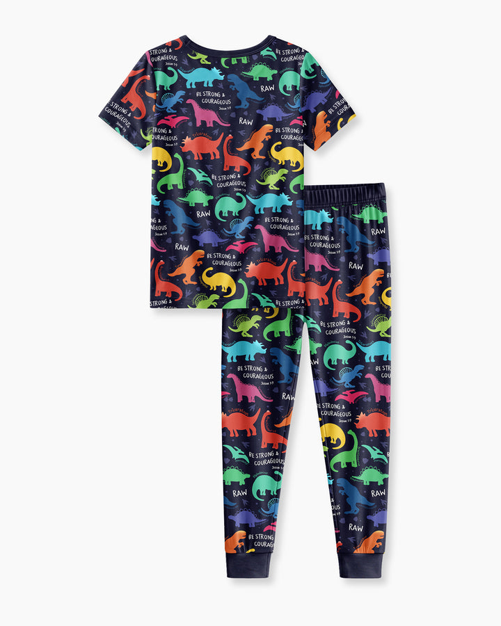 Conjunto de pijama de dos piezas de bambú de manga corta, plantilla personalizada