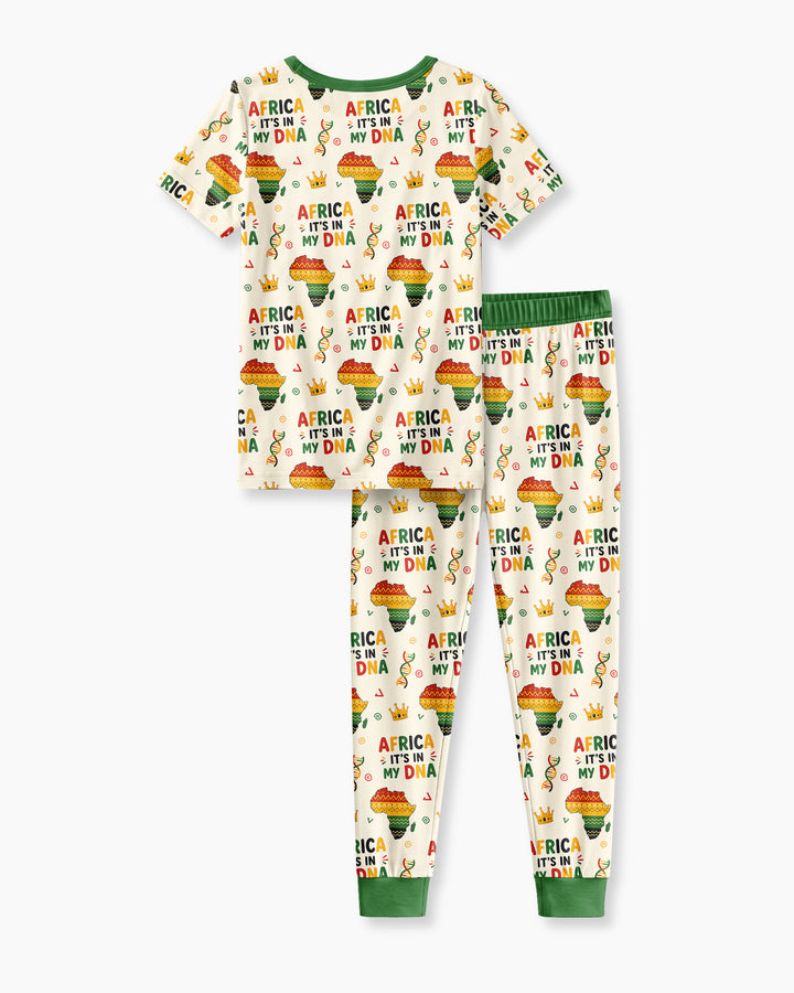 Conjunto de pijama de dos piezas de manga corta de bambú
