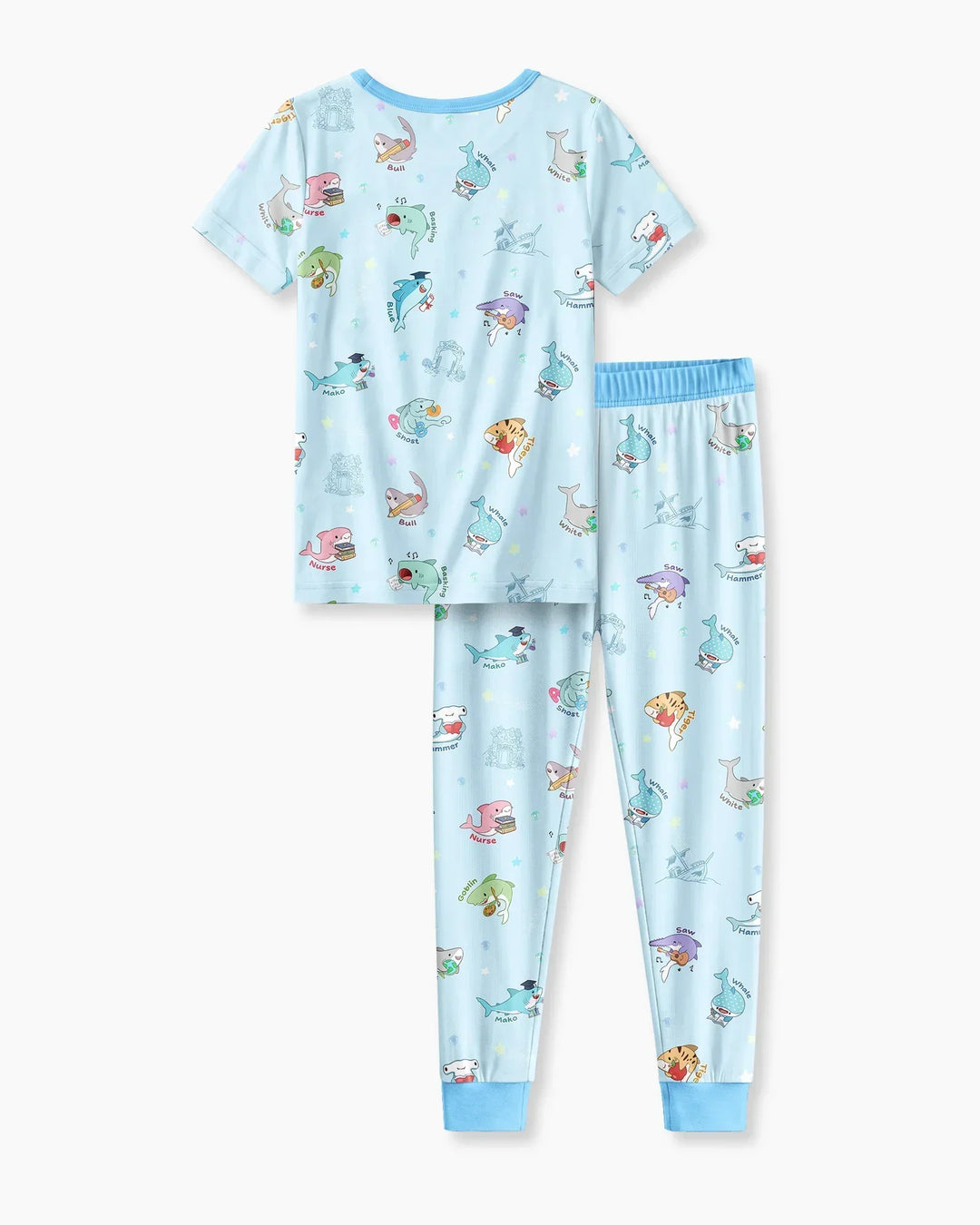 Shark School Bamboo Two Piece Short Sleeve Pajama Set