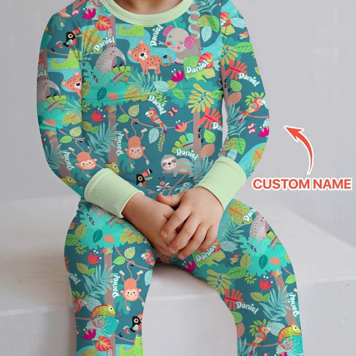 Jungle Buddy Adventure Two Piece Long Sleeve Pajama Set