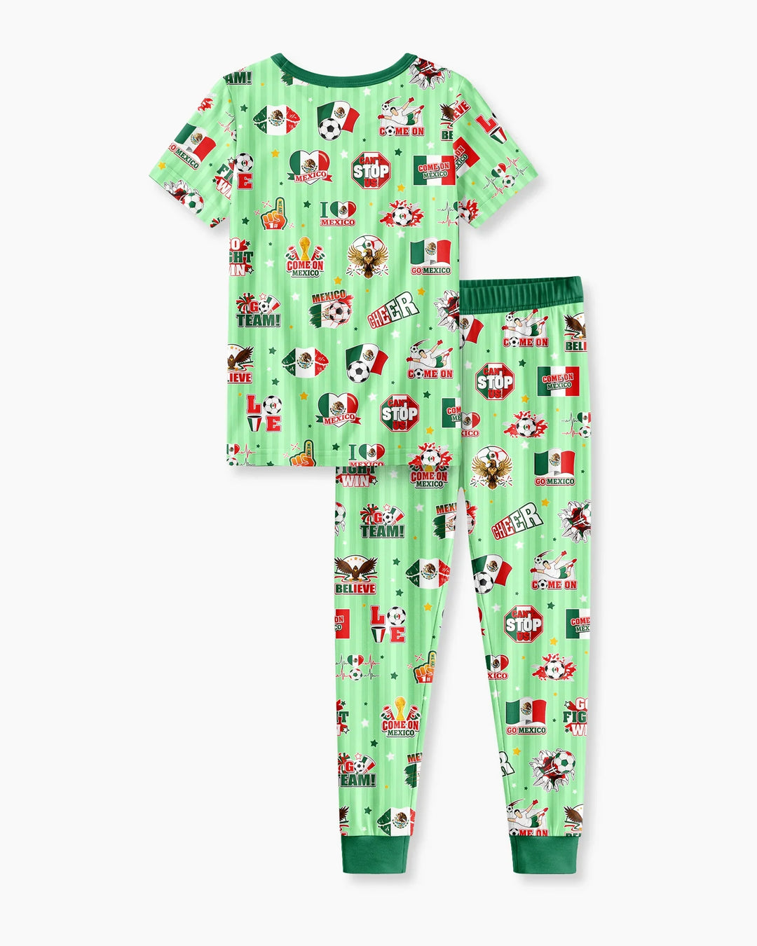 Conjunto de pijama de dos piezas de manga corta de bambú