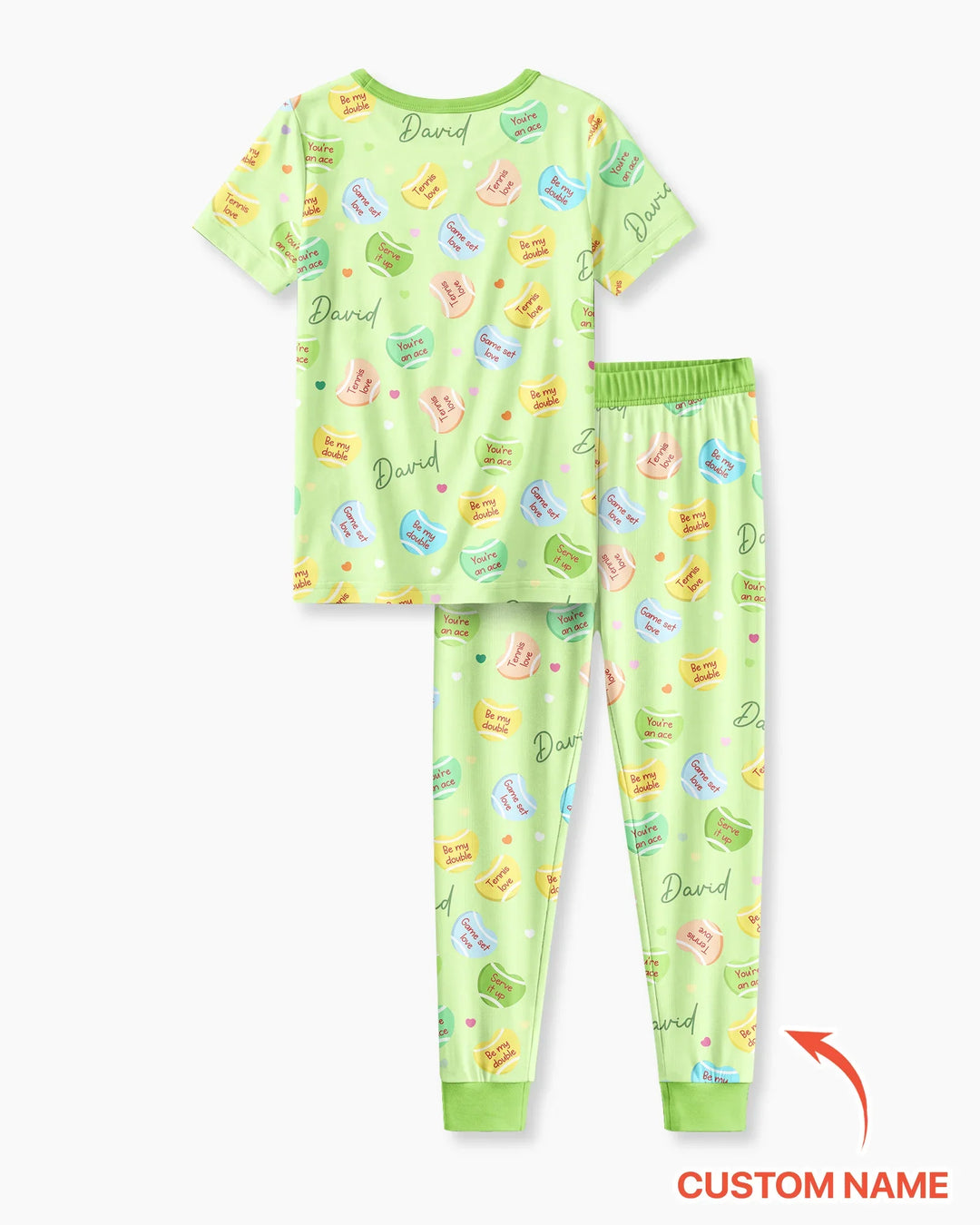 Conjunto de pijama de dos piezas de bambú de manga corta, plantilla personalizada
