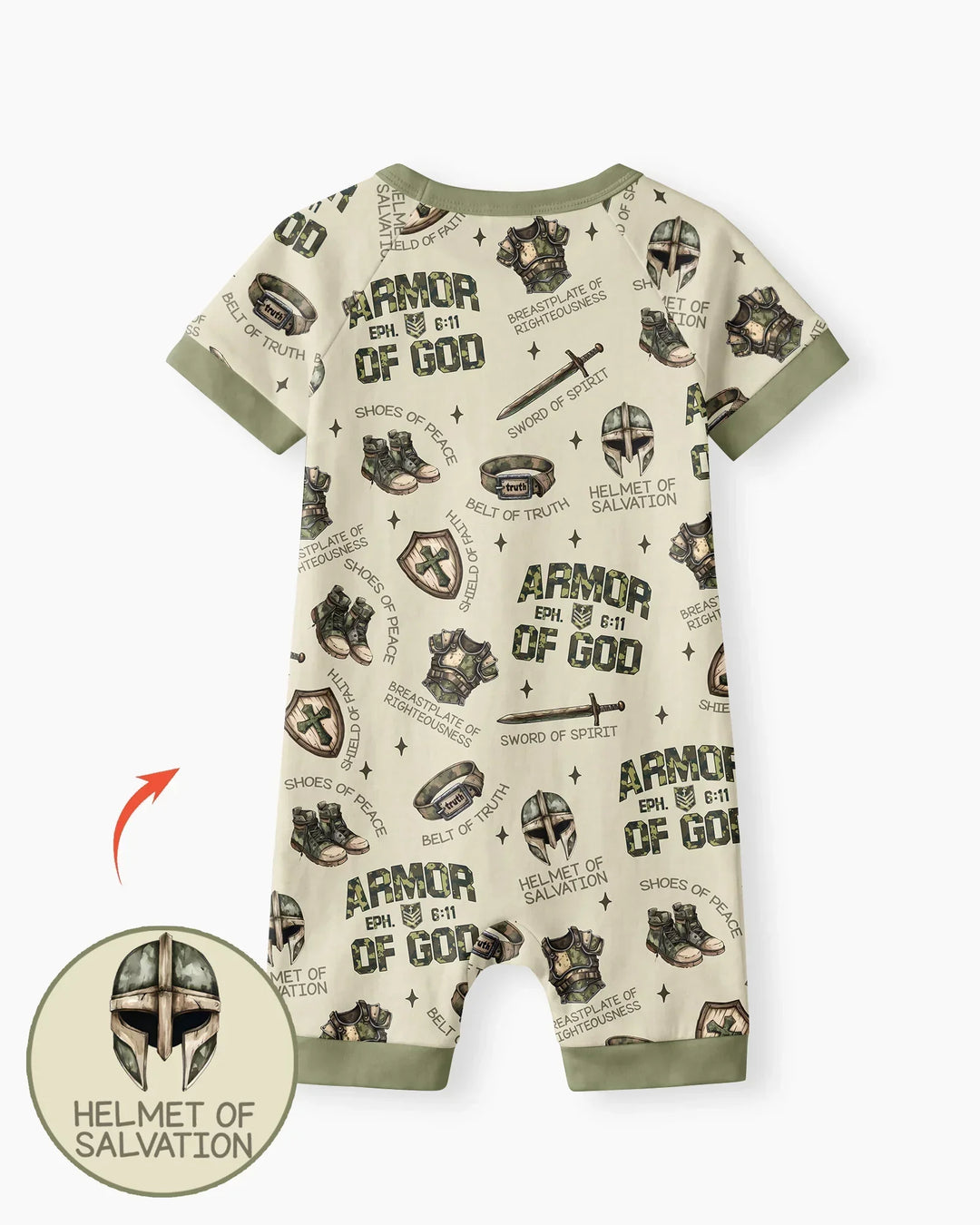 Camo Armor Of God Bamboo Shorty Zippy