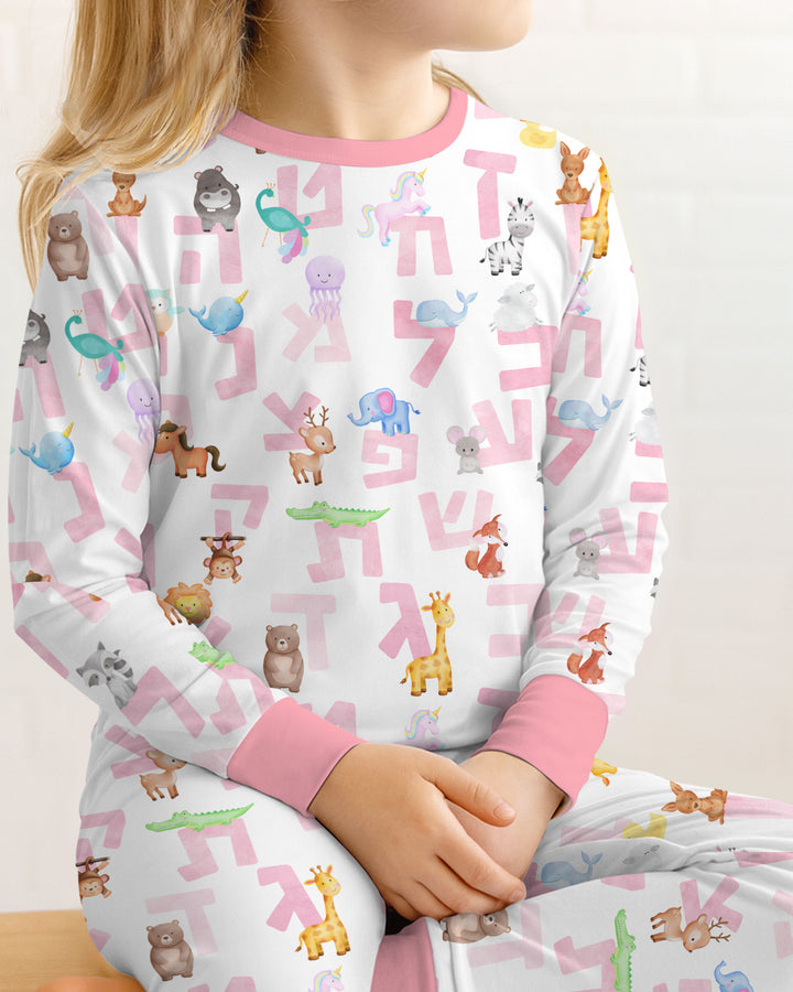 Zweiteiliges Langarm-Pyjama-Set mit Sommerfrüchten
