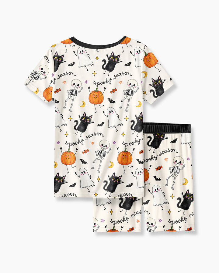 Hangin’ With My Boos Bamboo Two Piece Short Sleeve Shorts Pajama Set
