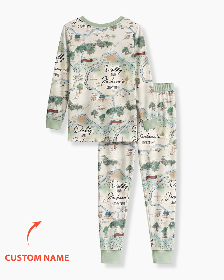 Conjunto de pijama de dos piezas de bambú con mangas largas, plantilla PERSONALIZADA