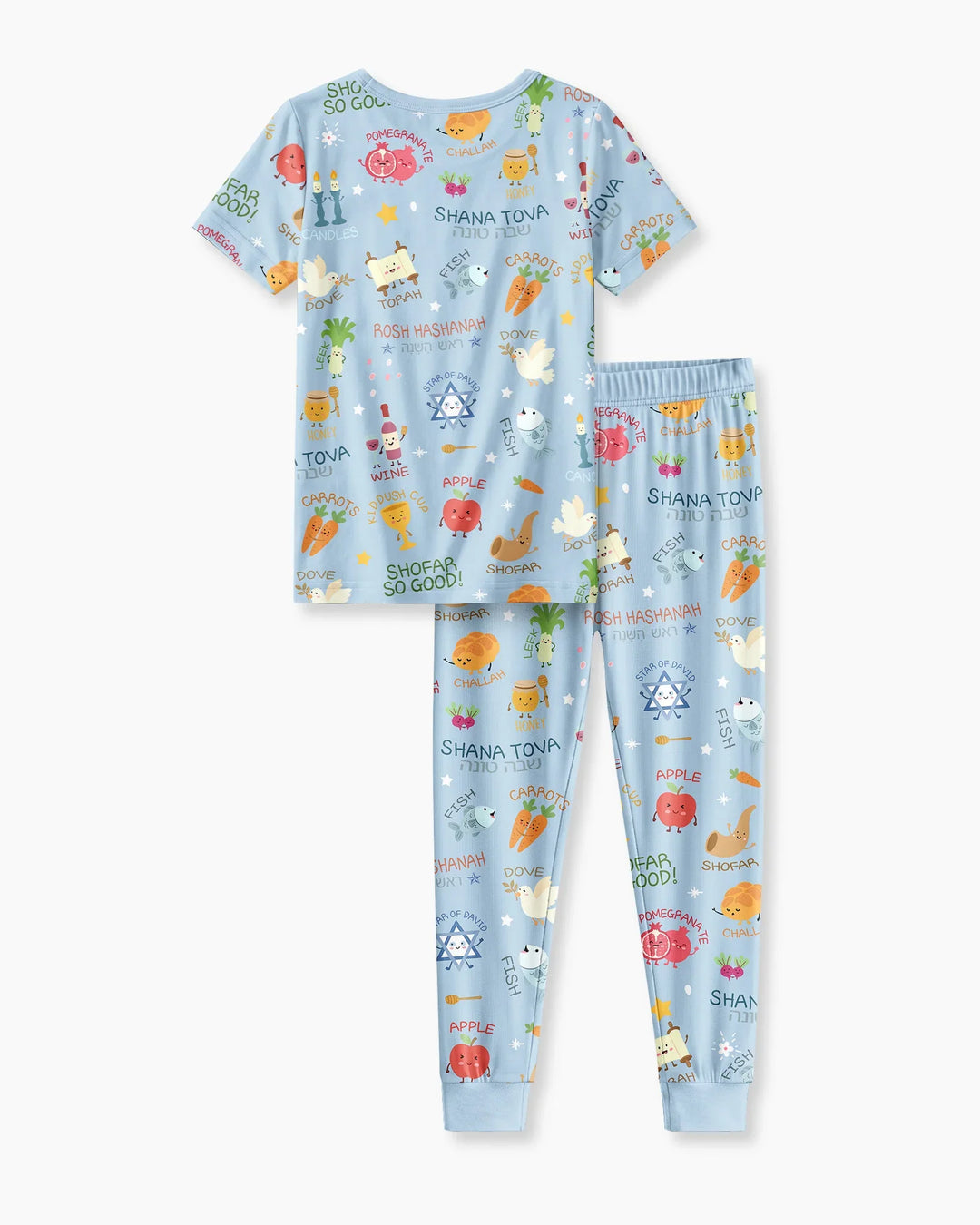 Family Rosh Hashanah Matching Bamboo Two Piece Short Sleeve Pajama Set
