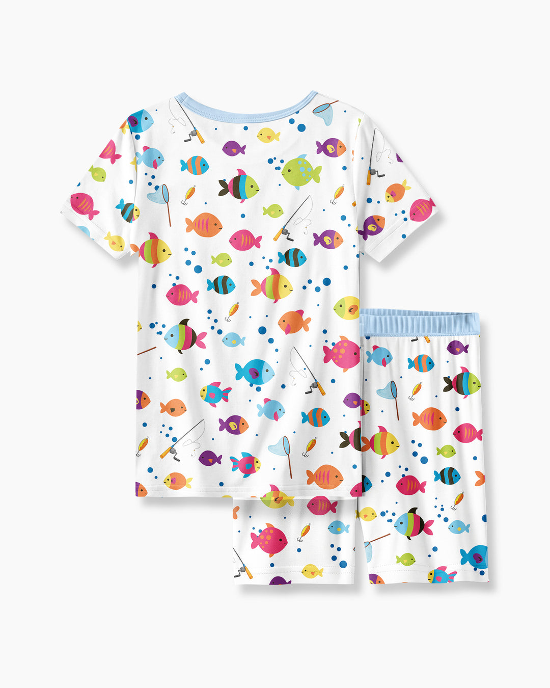 Conjunto de Pijama de Dos Piezas de Bambú con Mangas Cortas y Pantalones Cortos
