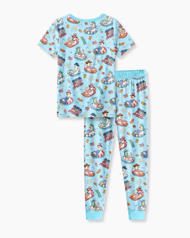 Zweiteiliges, kurzärmliges Pyjama-Set mit Marienkäfern