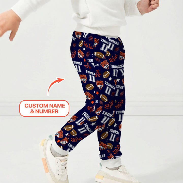 Custom Name Football Good Better Best Jogger