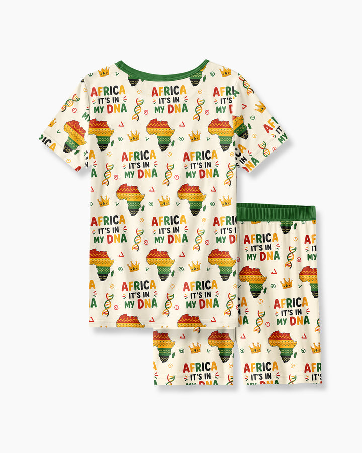 Conjunto de Pijama de Dos Piezas de Bambú con Mangas Cortas y Pantalones Cortos