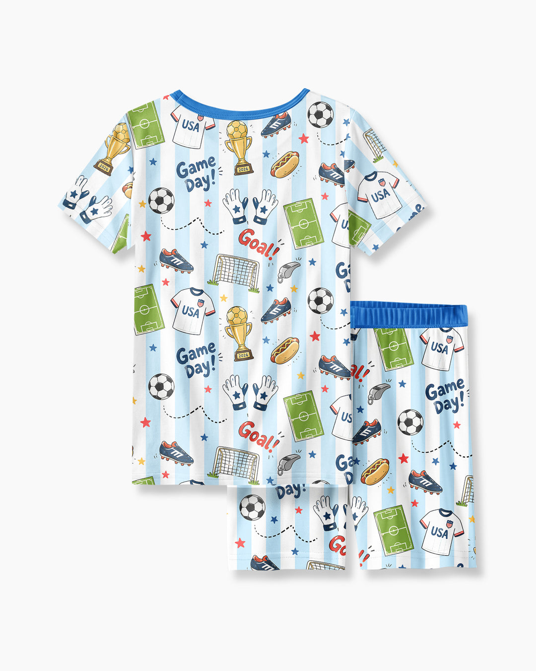 Conjunto de Pijama de Dos Piezas de Bambú con Mangas Cortas y Pantalones Cortos