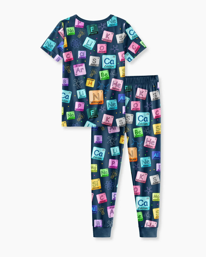Conjunto de pijama de dos piezas de manga corta de bambú