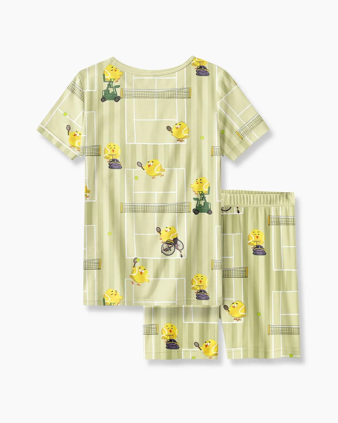 Conjunto de Pijama de Dos Piezas de Bambú con Mangas Cortas y Pantalones Cortos