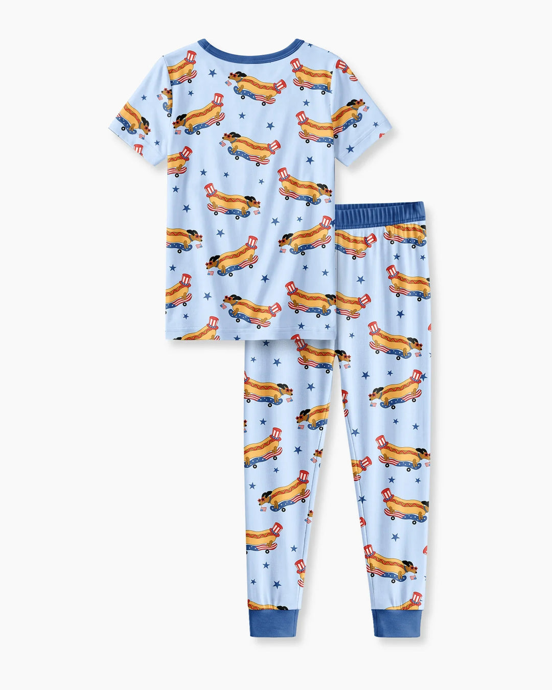 Conjunto de pijama de dos piezas de manga corta de bambú