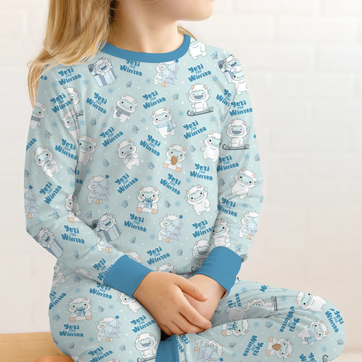 Yeti for Winter Two Piece Long Sleeve Pajama Set