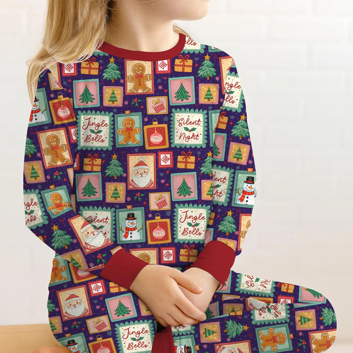 Zweiteiliges Langarm-Pyjama-Set mit Sommerfrüchten