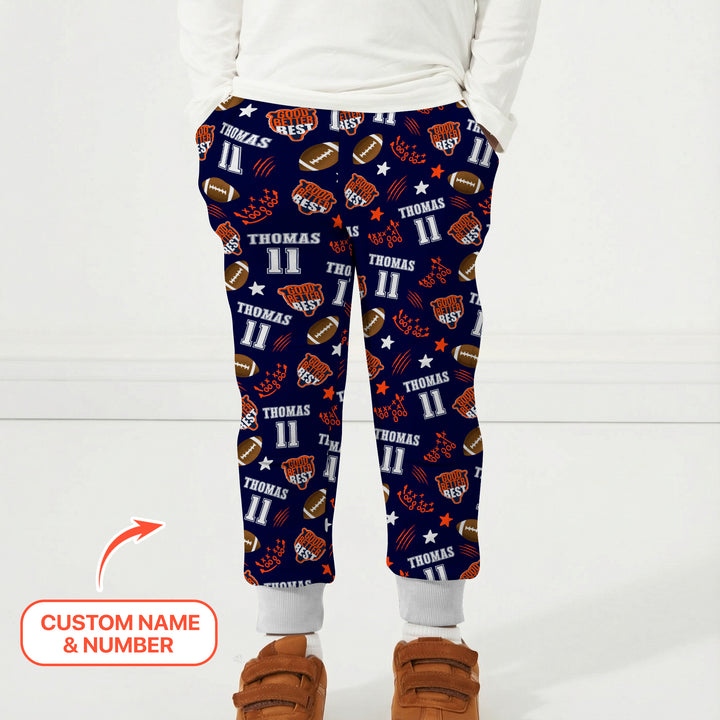 Custom Name Football Good Better Best Jogger