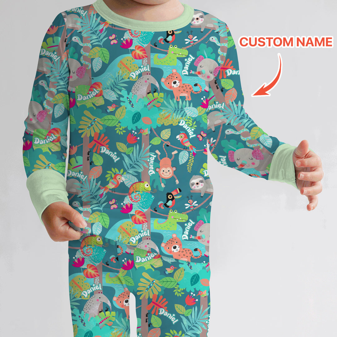 Jungle Buddy Adventure Two Piece Long Sleeve Pajama Set
