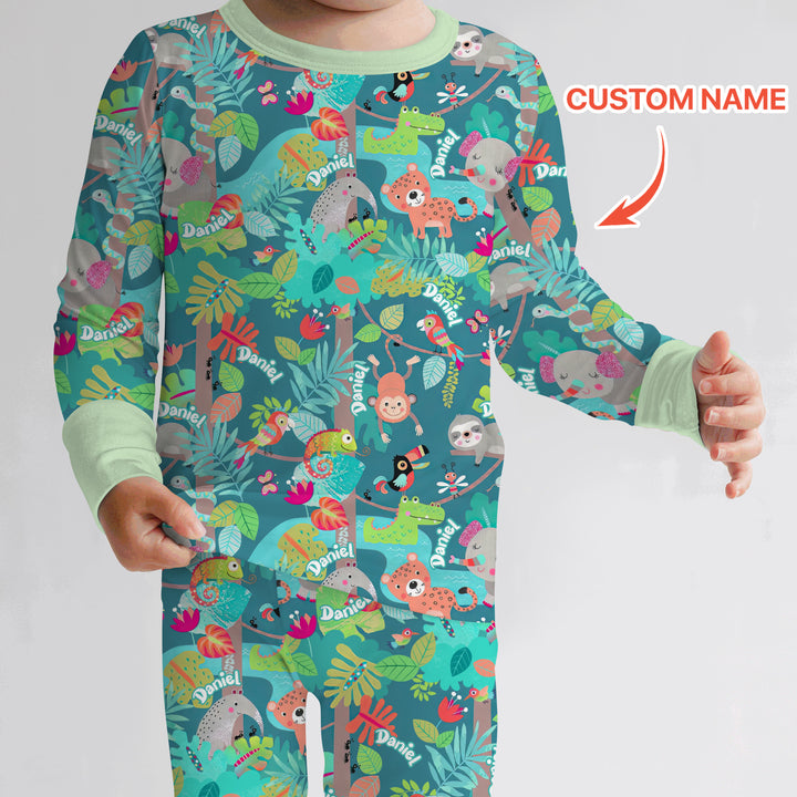 Jungle Buddy Adventure Two Piece Long Sleeve Pajama Set