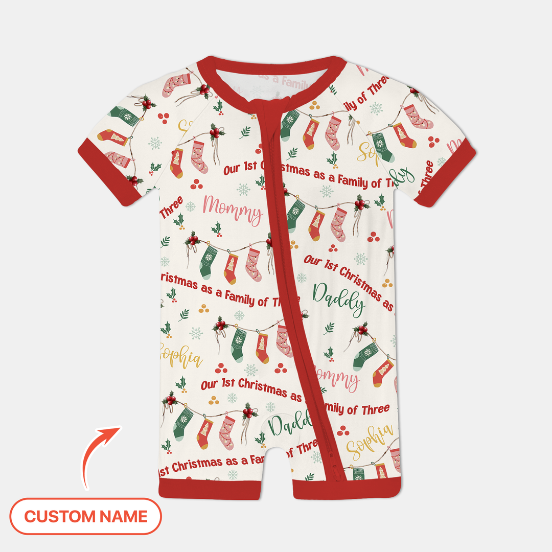 Custom Name Family Christmas Stockings Shorty Zippy