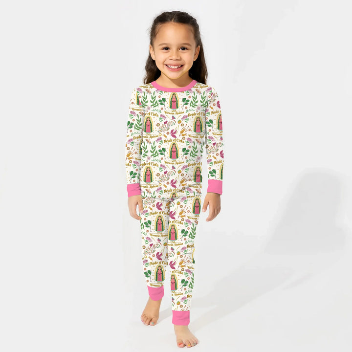 Our Lady of Guadalupe Virgin Mary Two Piece Long Sleeve Pajama Set