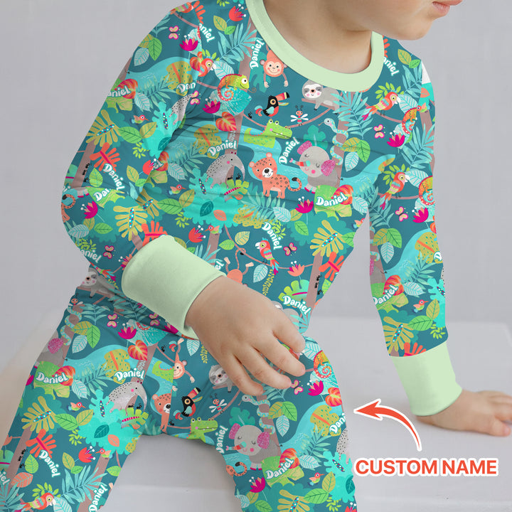 Jungle Buddy Adventure Two Piece Long Sleeve Pajama Set