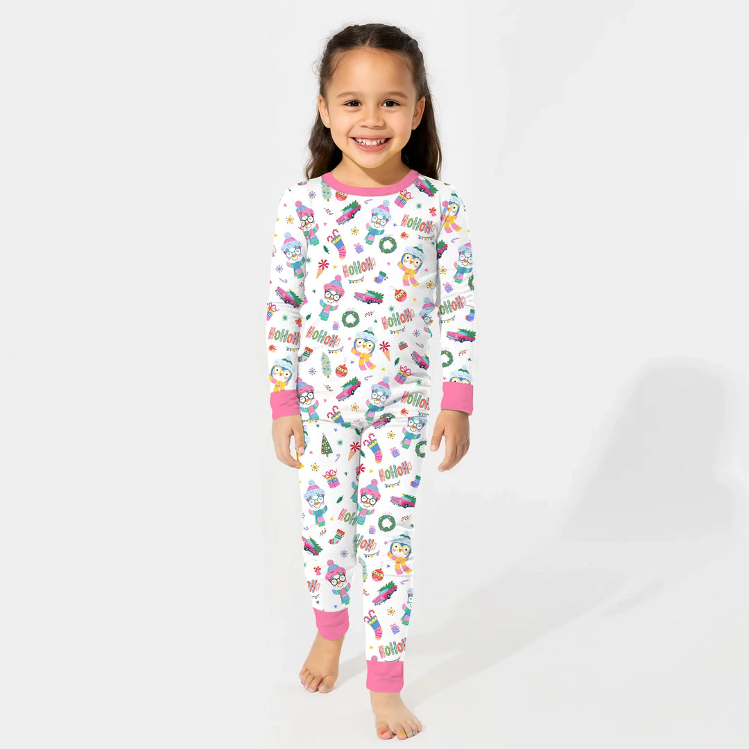 Bright Christmas Two Piece Long Sleeve Pajama Set