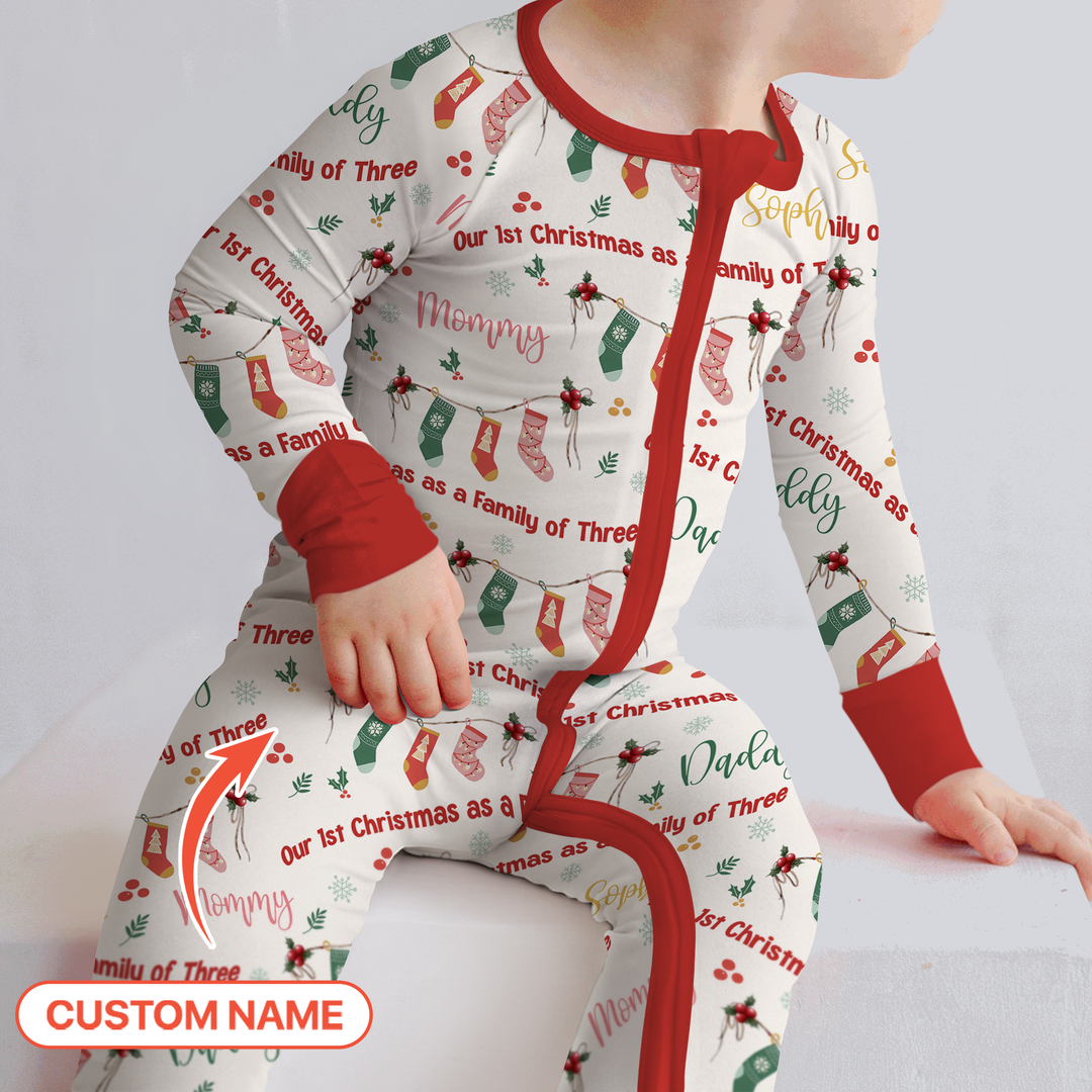 Custom Name Family Christmas Stockings Convertible Zippy