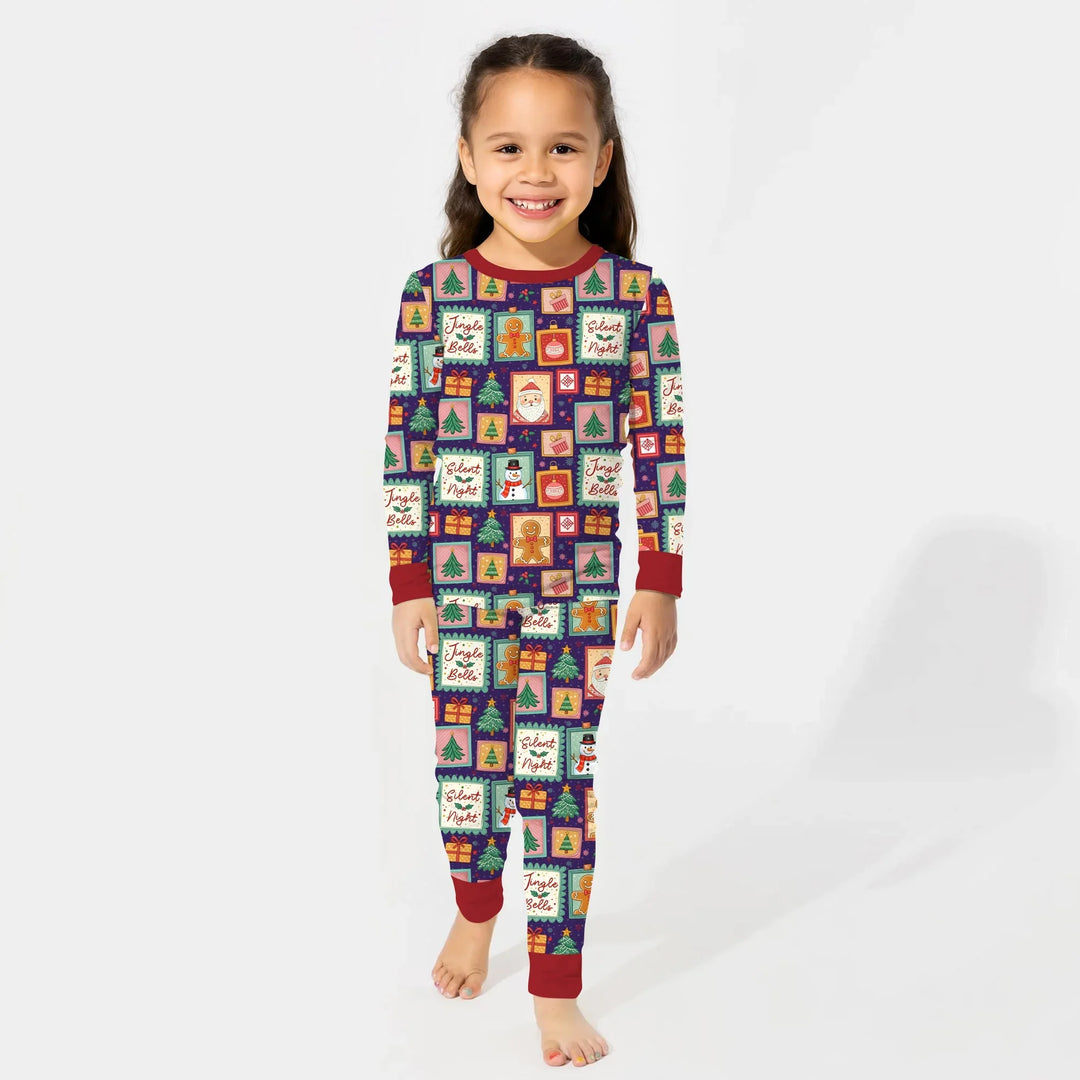 Zweiteiliges Langarm-Pyjama-Set mit Sommerfrüchten