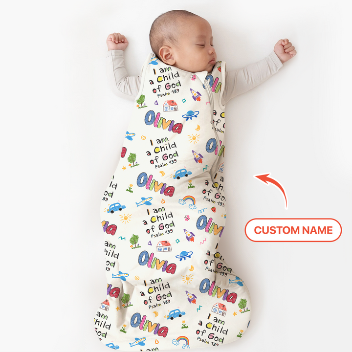 Custom Name "I am a Child of God" - Sleep Bag