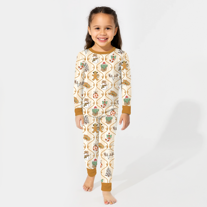 Zweiteiliges Langarm-Pyjama-Set mit Sommerfrüchten